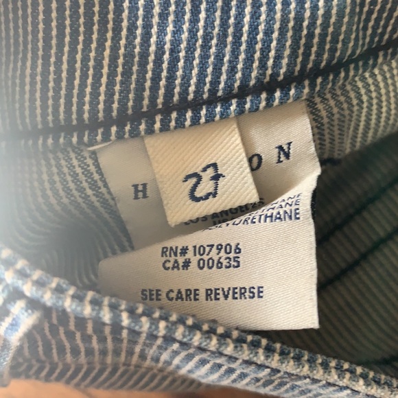 Hudson Pin Stripe Cuffed High-waisted Denim Shorts - Picture 6 of 6